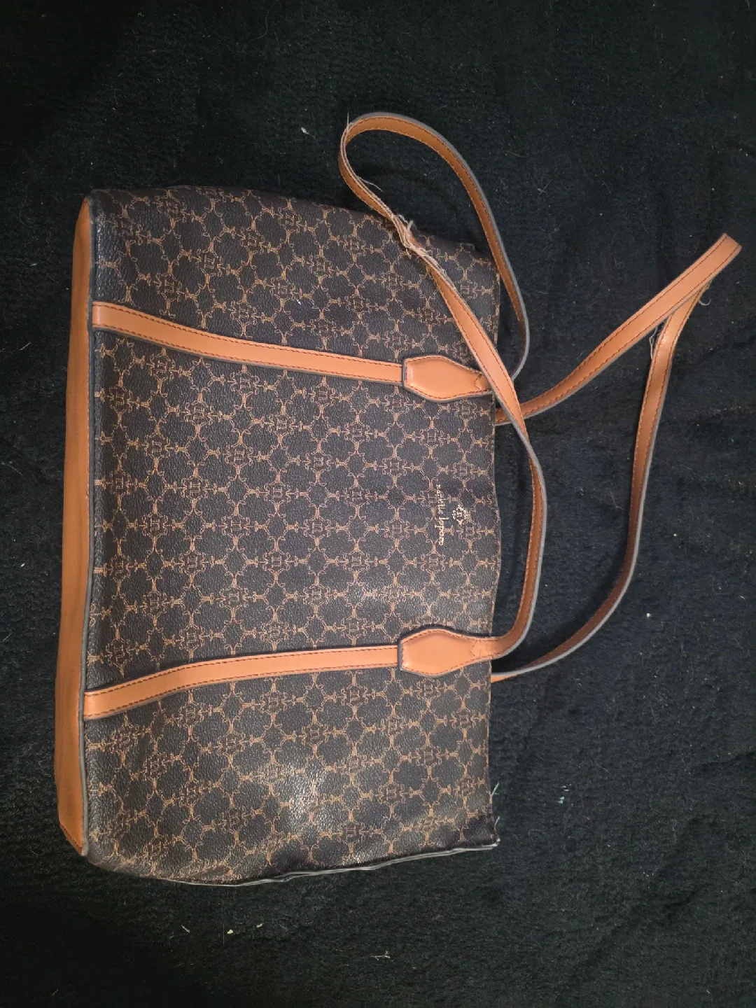 Vintage Etienne Aigner Brown Patterned Purse thumbnail