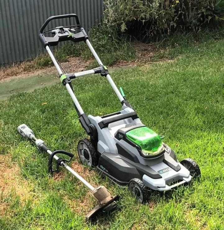 EGO 56V Lawn Mower and String Trimmer Bundle (New 5AH Battery)