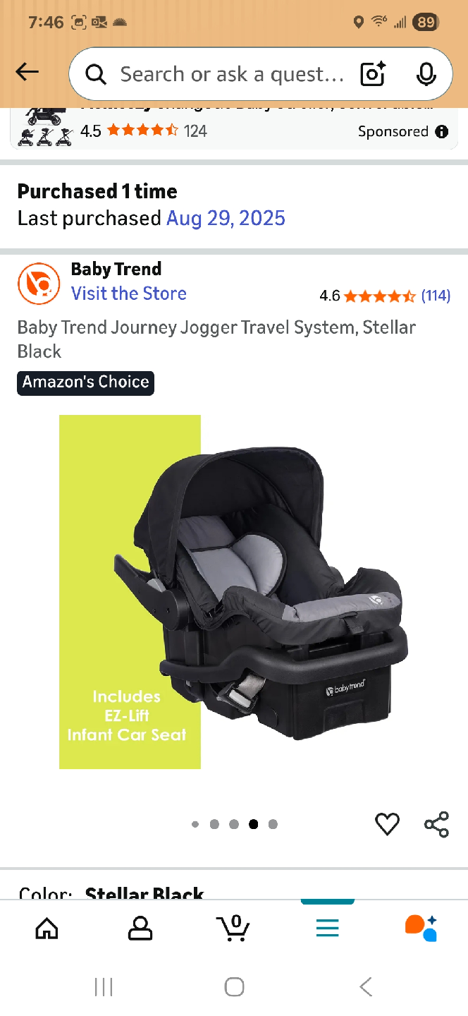 Baby Trend Infant Car Seat - Stellar Black - photo 4