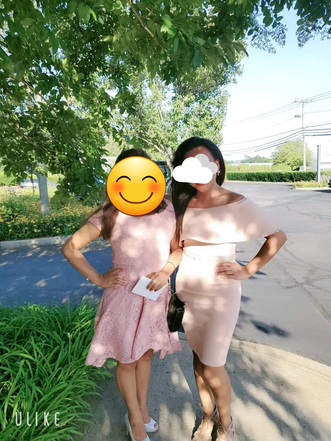 Stunning baby pink, off-the-shoulder dress image indicator(3)