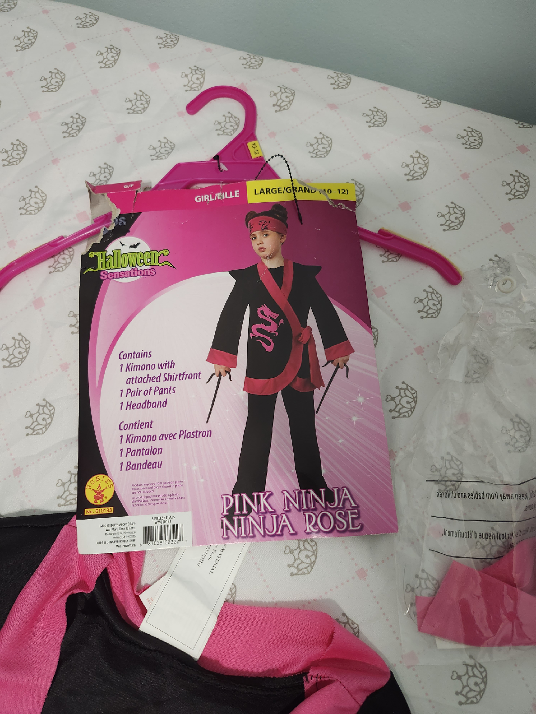 Halloween Pink Ninja Rose Costume - Large (10-12) - photo 3