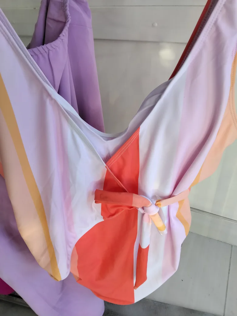 Clothing Lot: Pink Top & Striped Swimsuit image indicator(3)