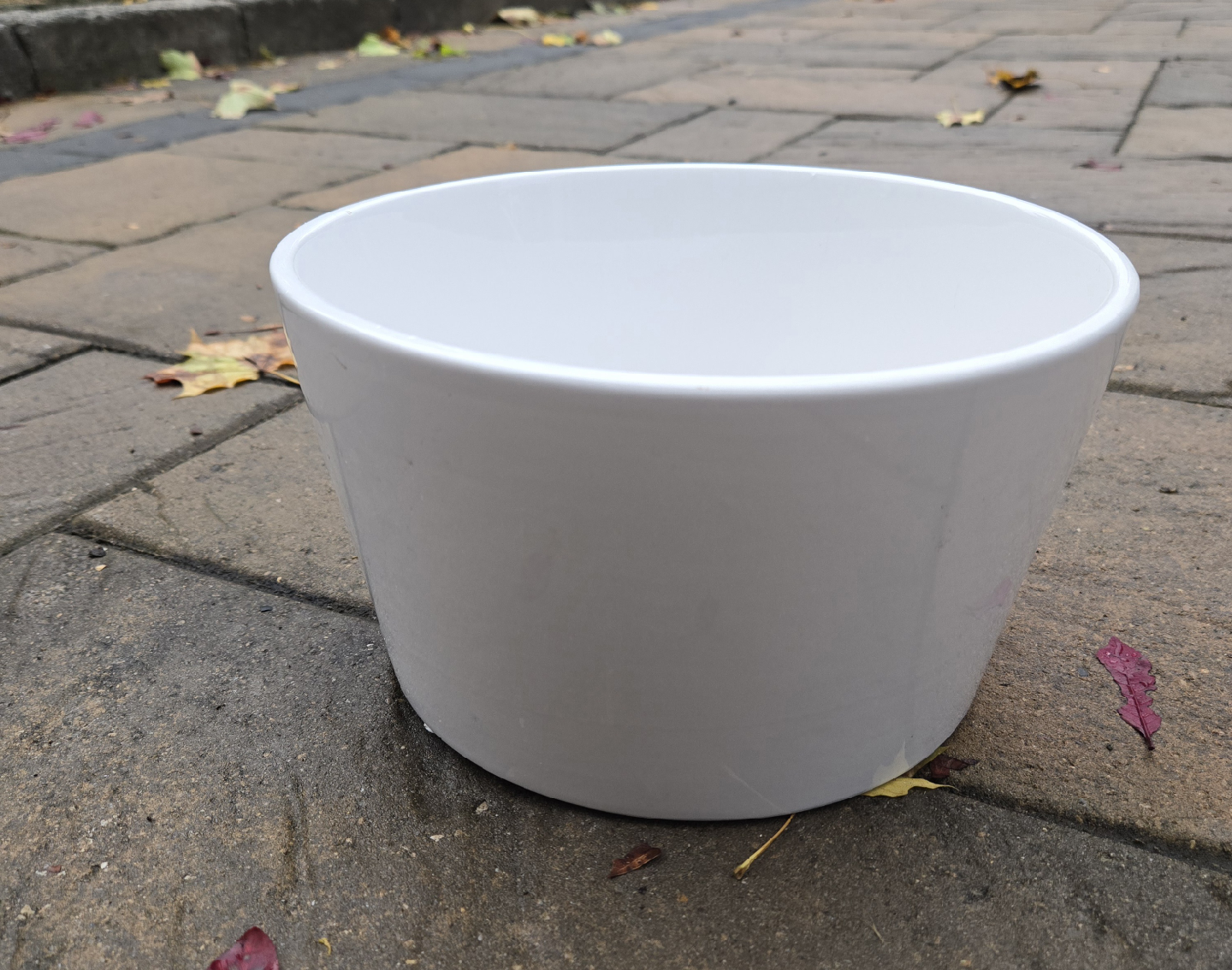 8.5" White Ceramic Planter
