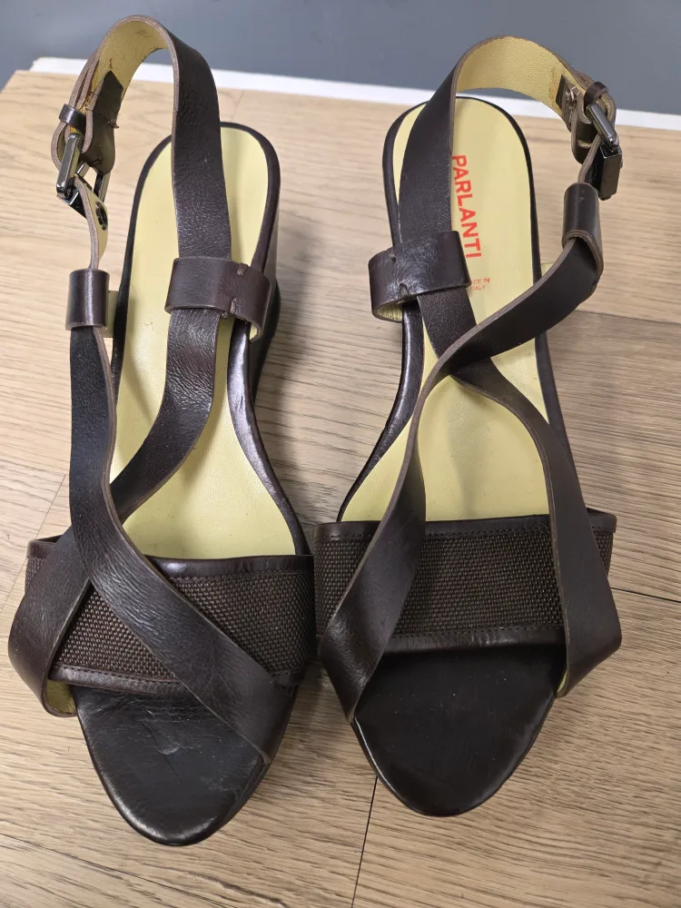 Parlanti Brown Wedge Sandals size 39