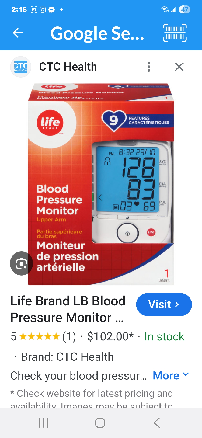 Life Brand Blood Pressure Monitor - photo 2