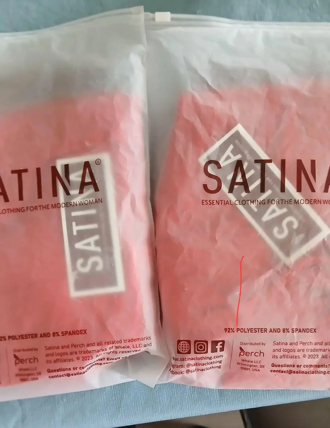 Satina Red Leggings - Size Unknown - photo 2