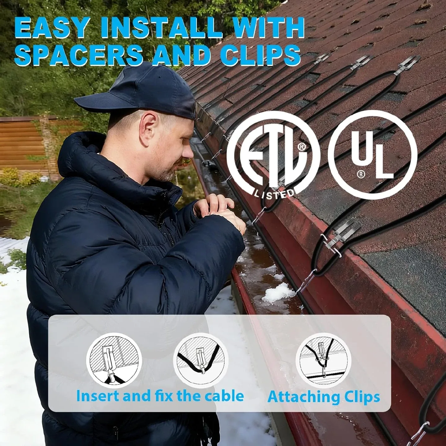 Roof and Gutter Snow De-Icing Kit BNIB image indicator(9)