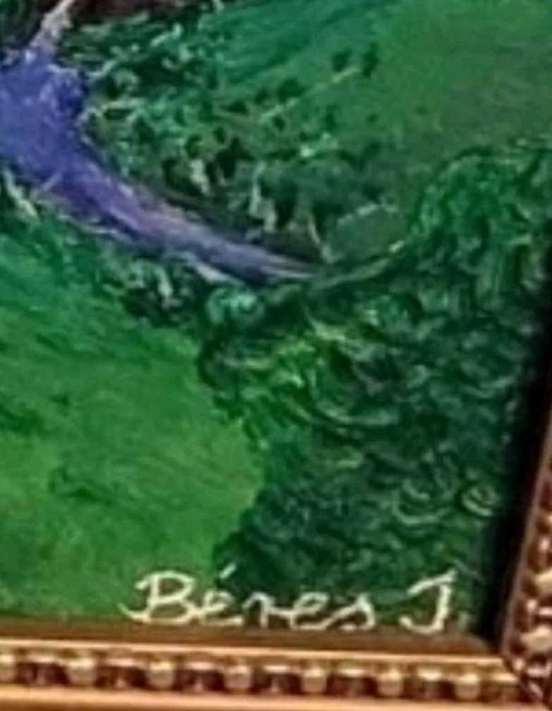 Original  Hungarian Folk Art Painting by J. Benes image indicator(3)