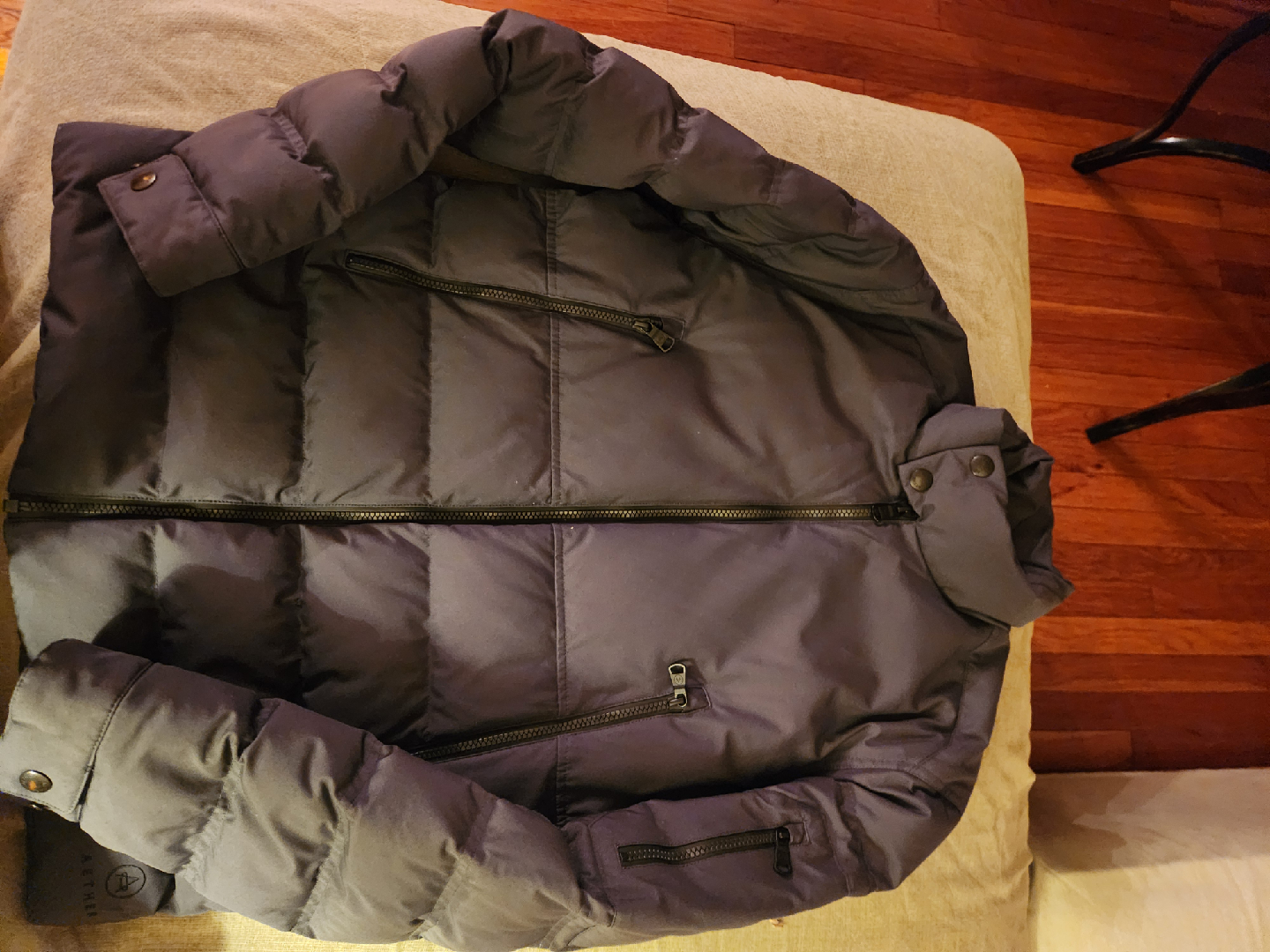 Aether Gray Goose Down Puffer Jacket - Size 2 - photo 3