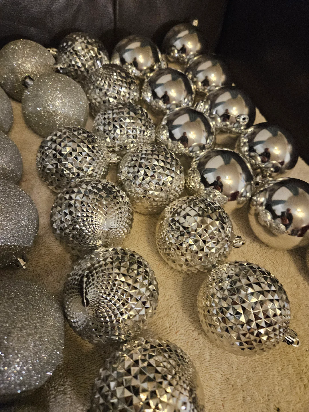 Silver Christmas Ornaments - Set of 42 image indicator(3)