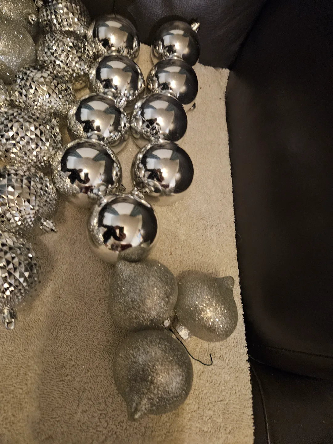 Silver Christmas Ornaments - Set of 42 image indicator(4)