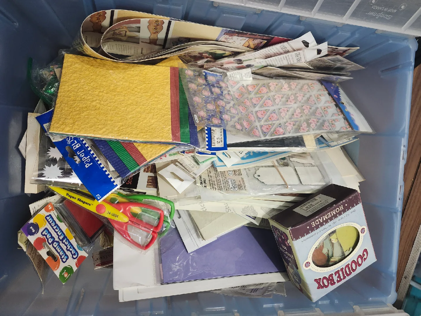 Craft Supplies Lot - Stickers, Stamps, Paper, Embellishments image indicator(6)