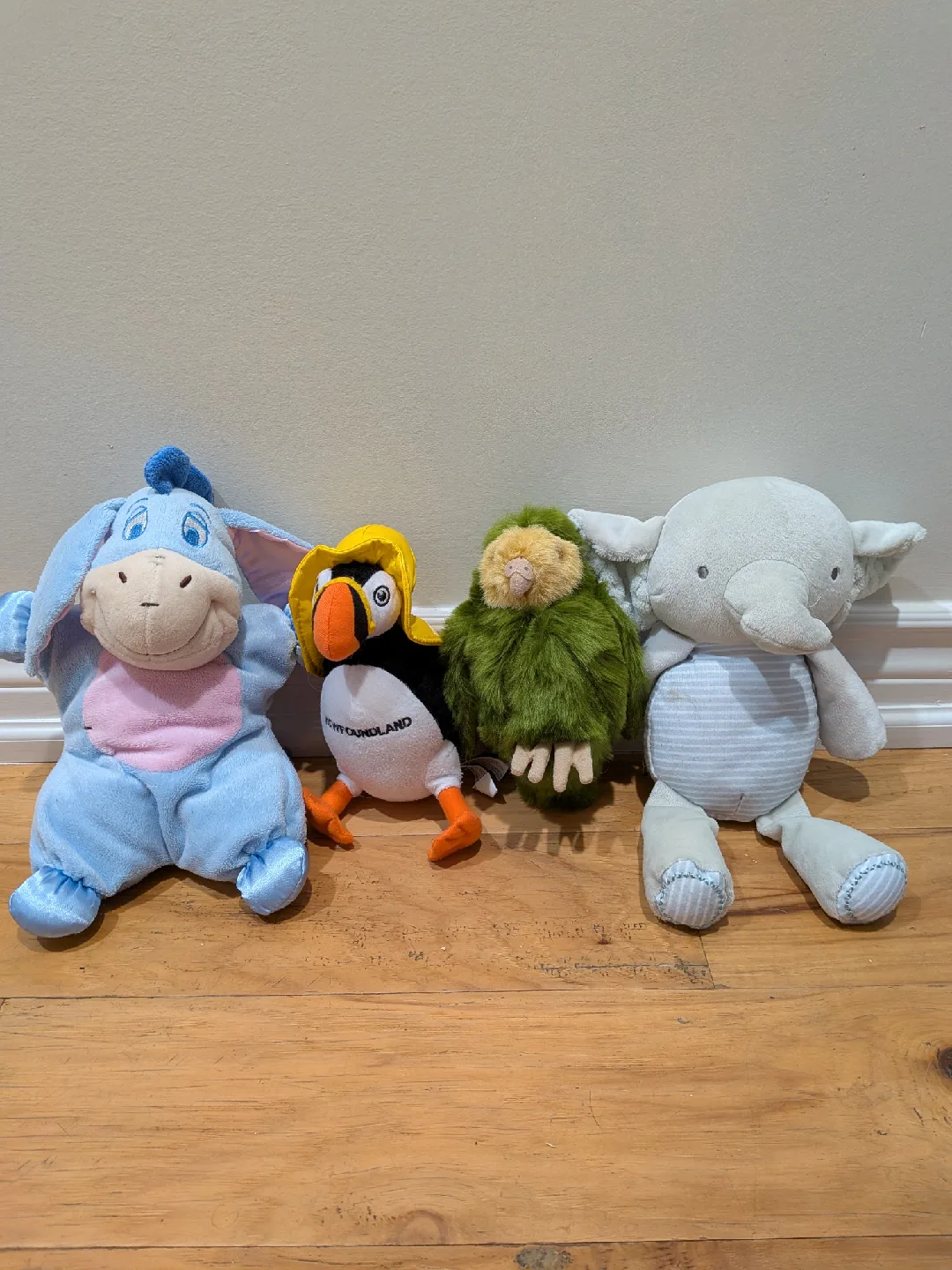Assorted Plush Toys - Eeyore, Bird, Elephant thumbnail