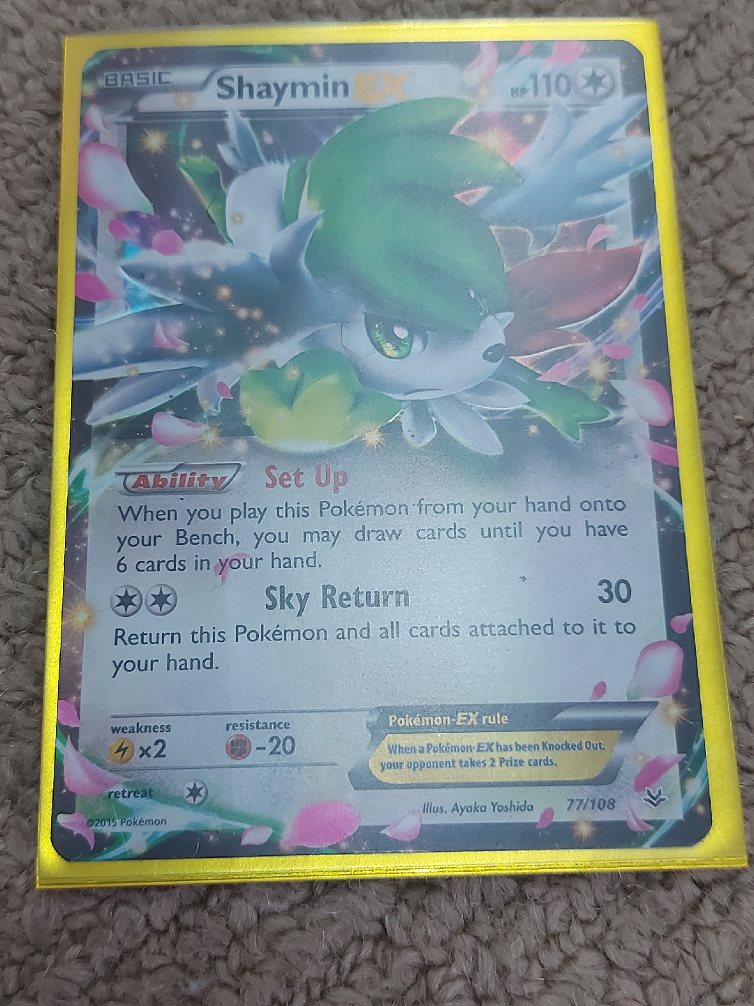 Shaymin EX Pokemon Card