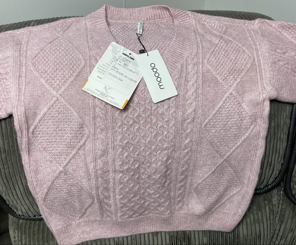 New MOODo Cable Knit Sweater - Pink with tag - photo 2