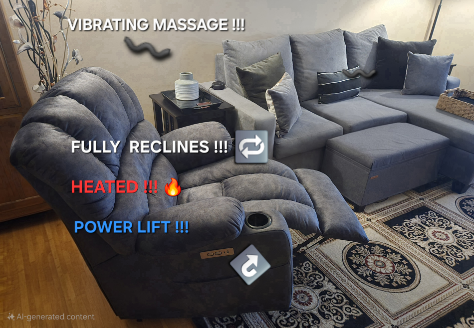 BRAND NEW, IN THE BOX!!! Power Lift & Reclining Massage Chair
