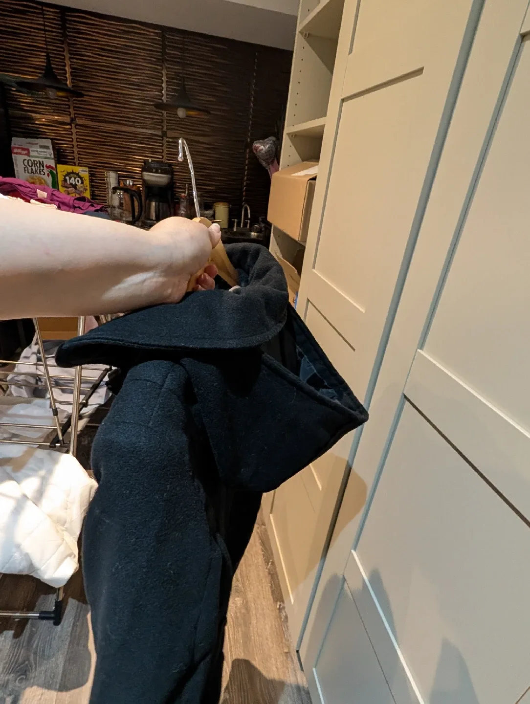 Black fall Coat for women, size S image indicator(2)