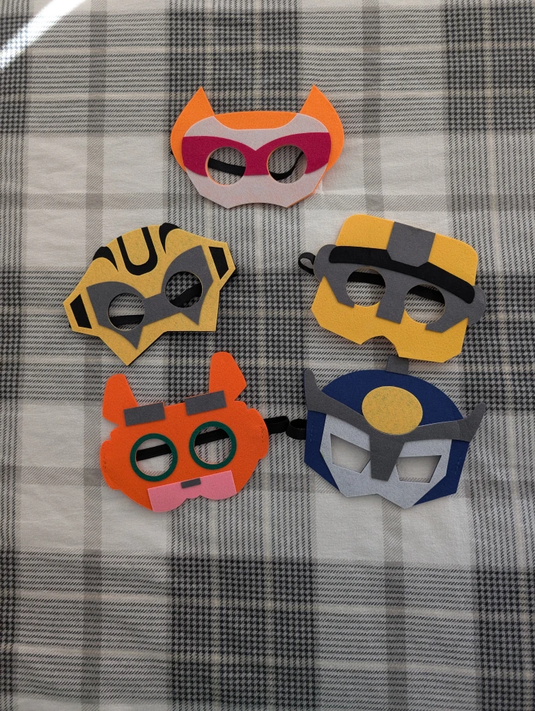 Kids Costume Masks - Set of 5
