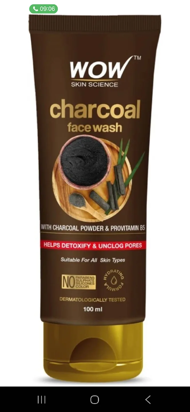 WOW Skin Science Charcoal Face Wash 100ml