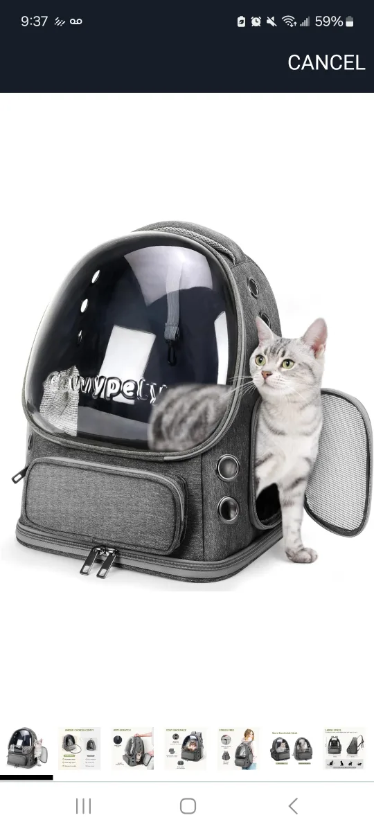 CawyPet Space Capsule Pet Carrier Backpack image indicator(3)