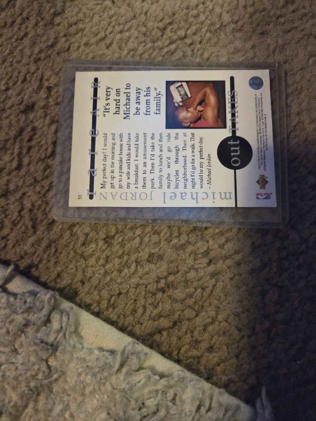 Michael Jordan Outtakes Upper Deck Card - photo 2