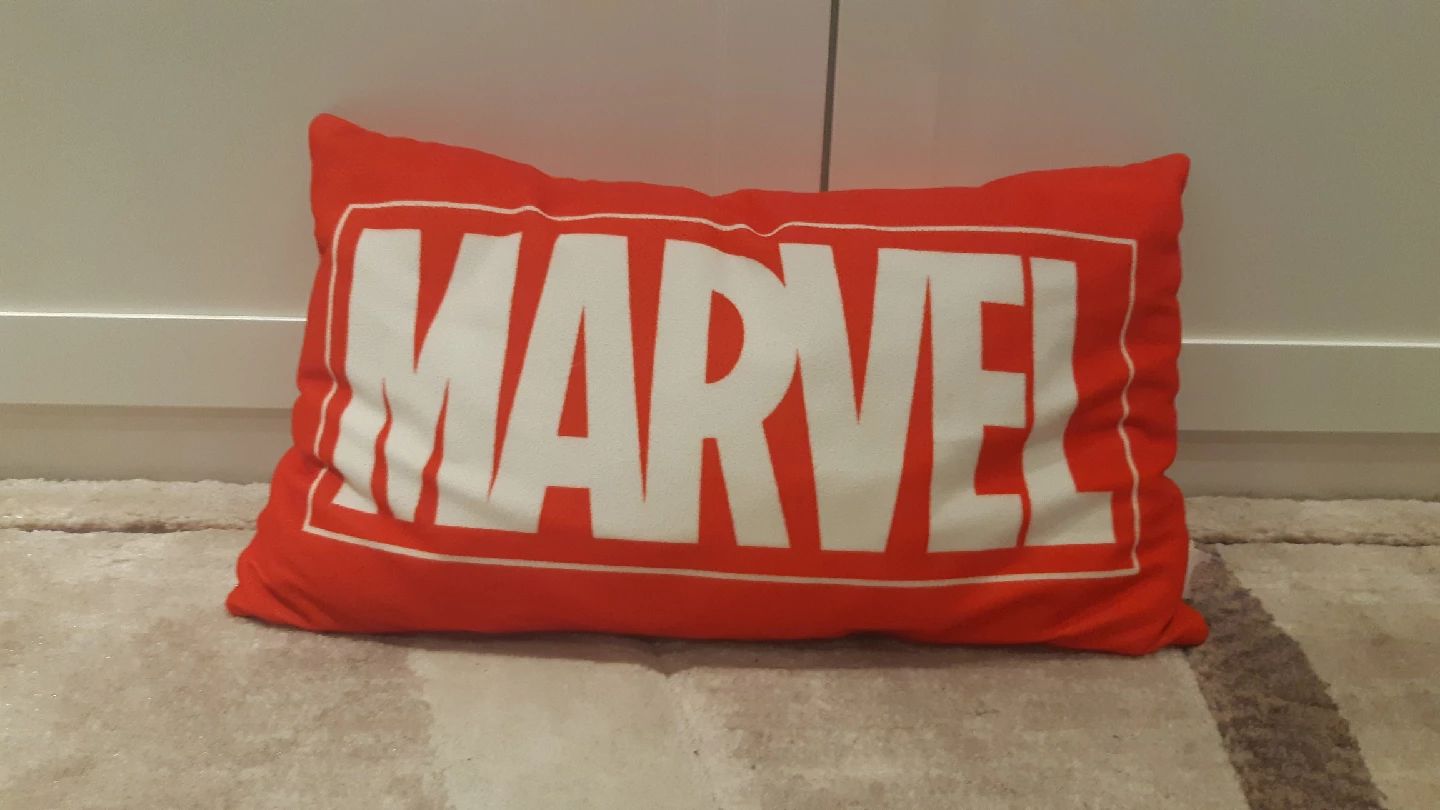 Marvel Logo Red Pillow