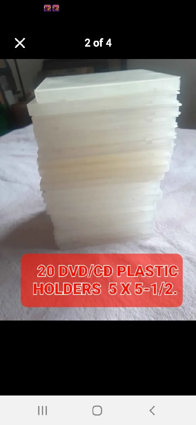 20 DVD/CD Plastic Holders 5 x 5-1/2" thumbnail