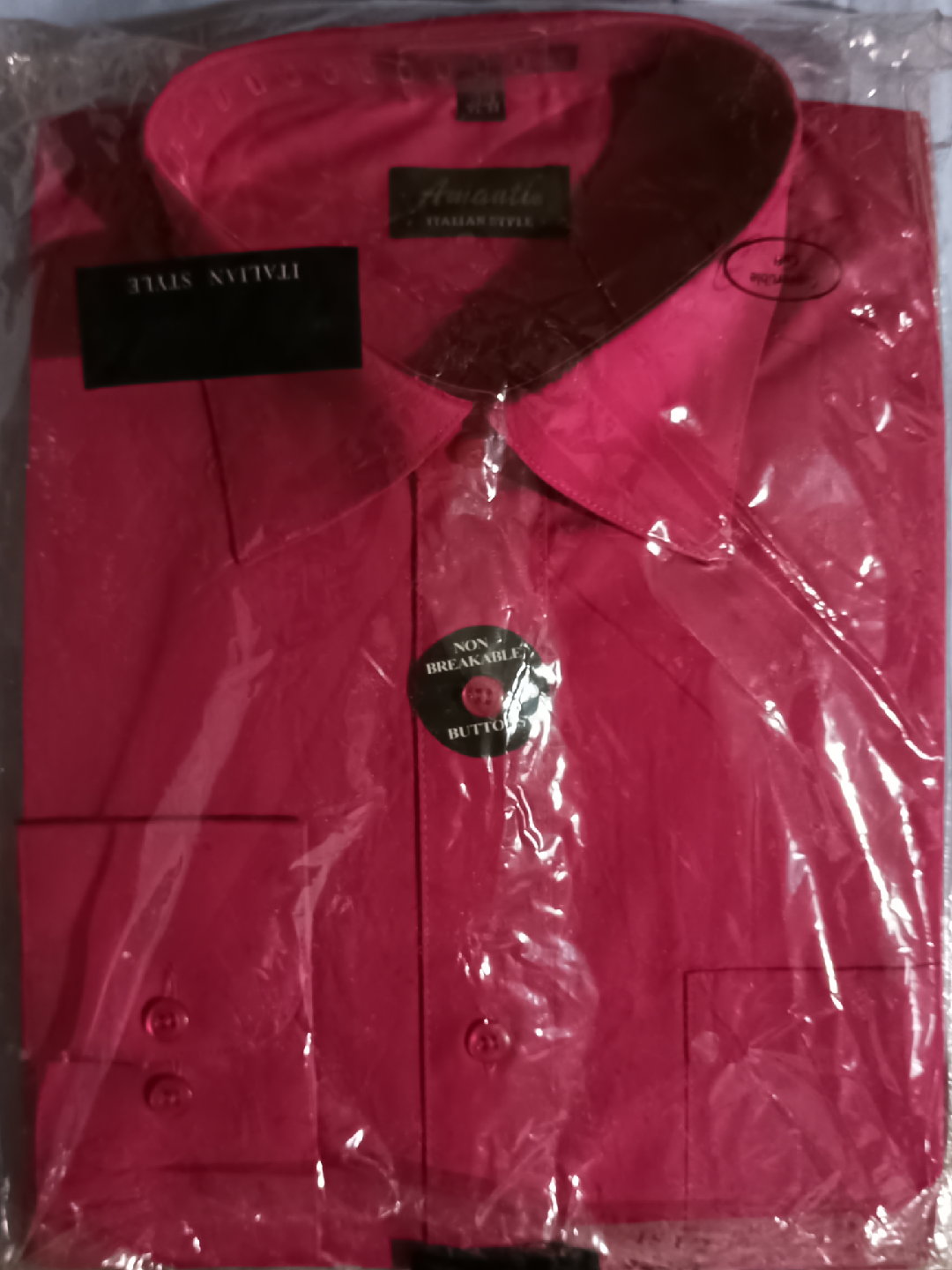 New Amanti Italian Style Dress Shirt - Size S