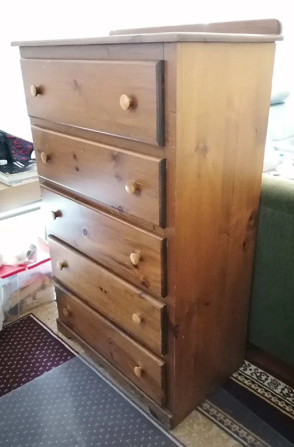 Solid Wood, hand-made, 5-Drawer Dresser image indicator(2)