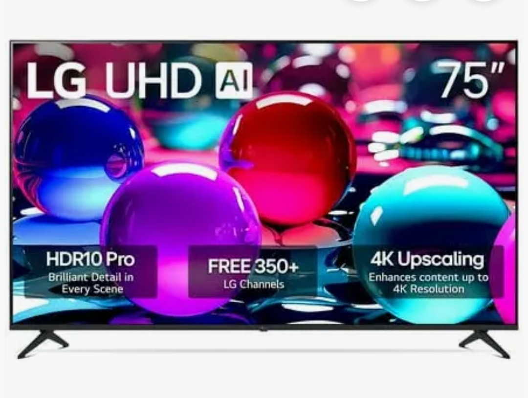 LG 75" UHD AI TV - Like New!