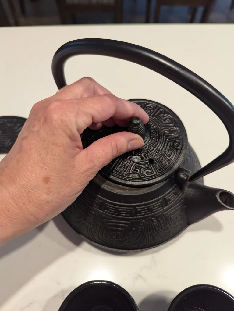 Cast Iron Teapot Set with Trivet & Cups image indicator(3)