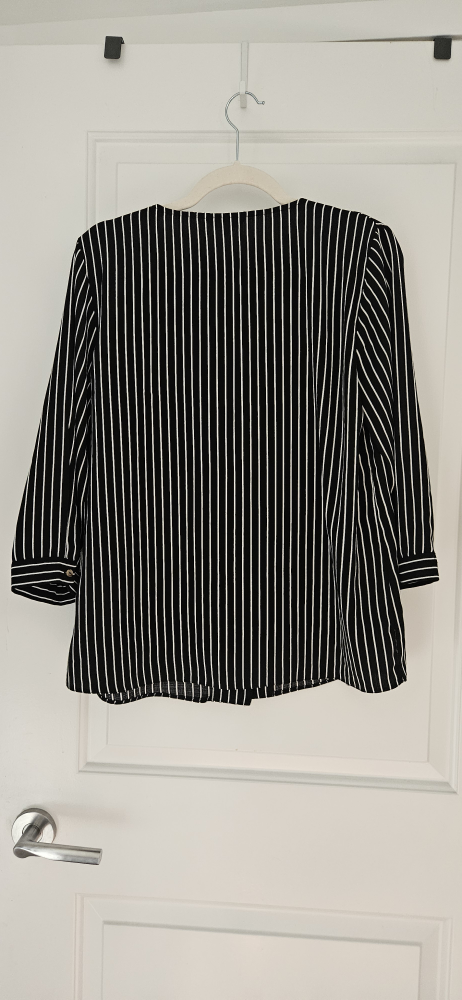 Peacocks US Size 10 (UK Size 14) Striped Blouse, Black and white - photo 4