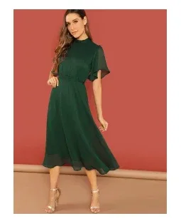 Green Chiffon Dress image indicator(3)