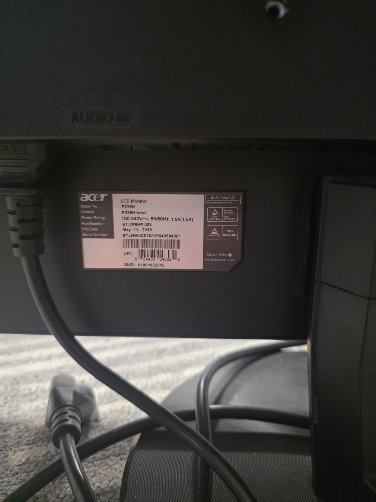 Acer P235H bmd LCD Monitor - photo 2