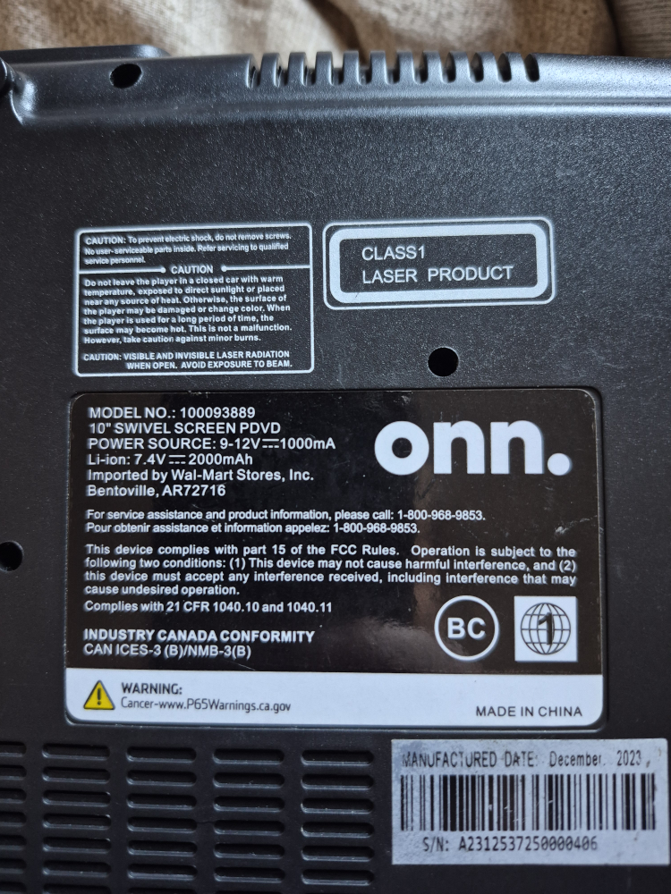 ONN portable DVD player - photo 3