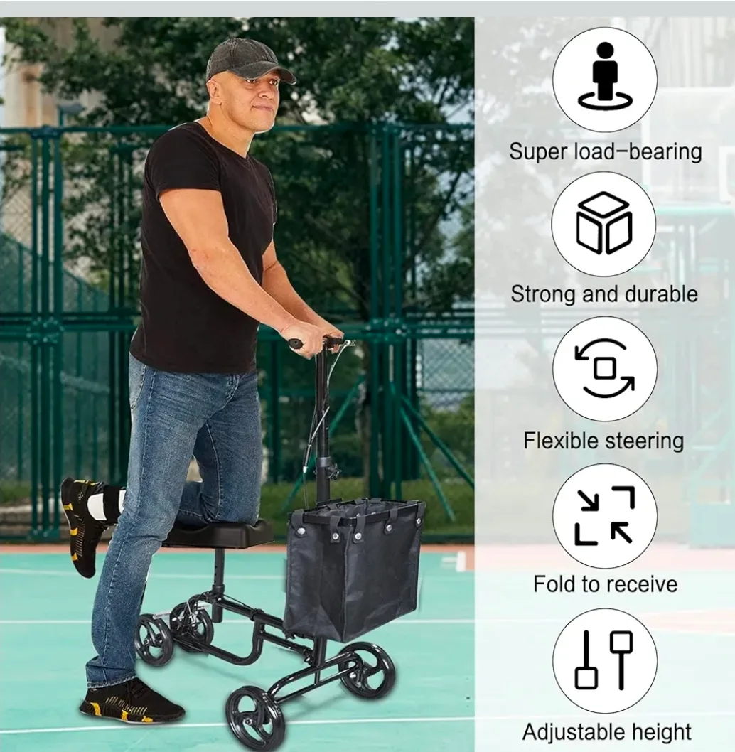 OKSTENCK Knee Walker, Steerable Knee Scooter Crutch Alternative image indicator(2)