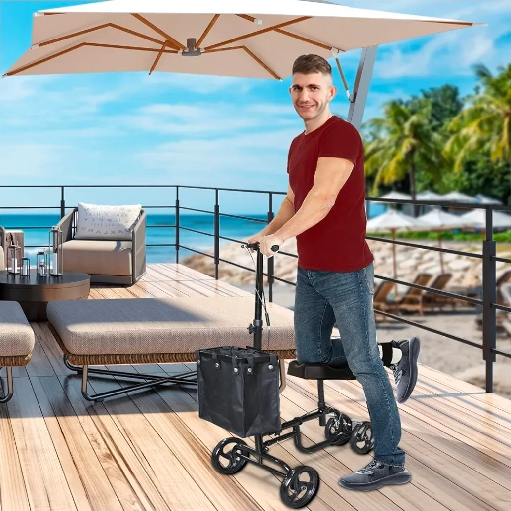 OKSTENCK Knee Walker, Steerable Knee Scooter Crutch Alternative image indicator(3)