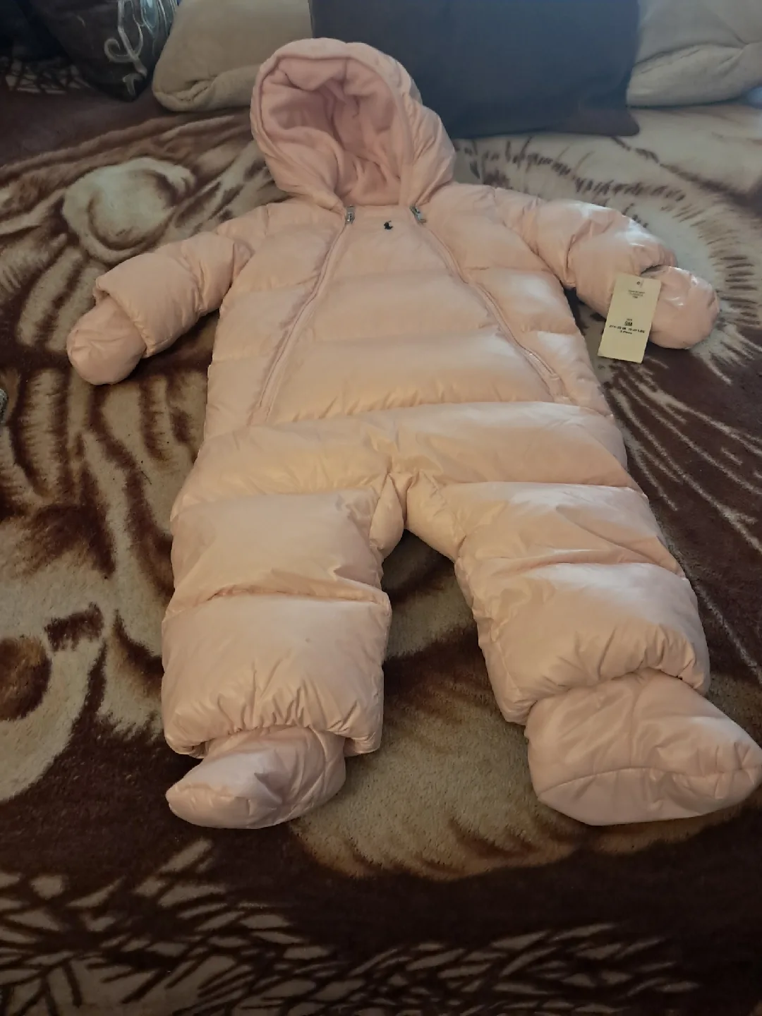 Ralph Lauren 9M Pink Puffer Snowsuit image indicator(3)