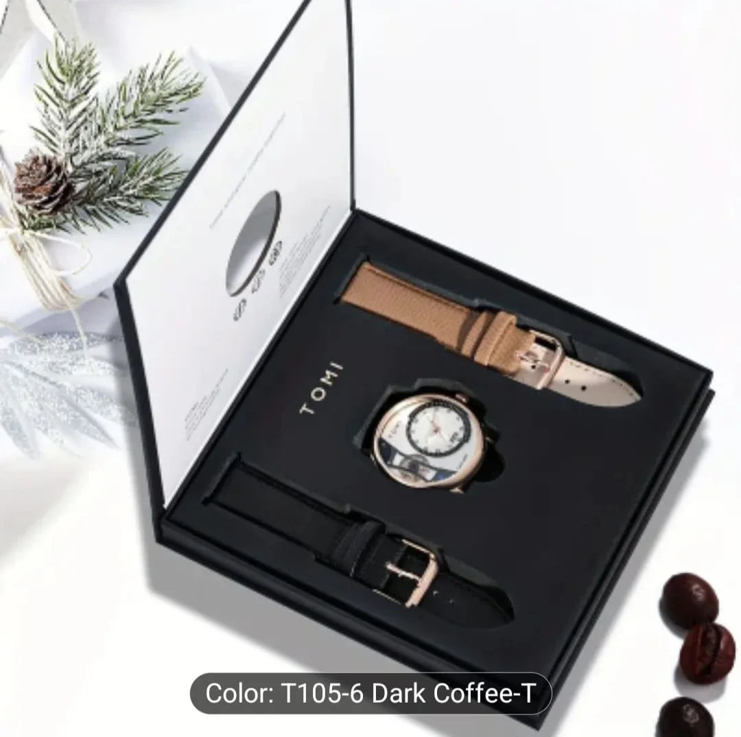 TOMI Dark Coffee-T Watch with Extra Band - New in Box! image indicator(2)