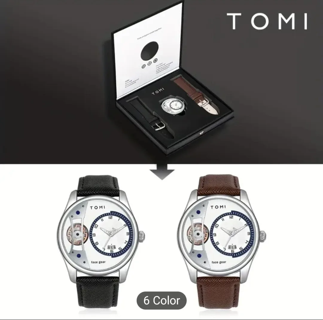 TOMI Dark Coffee-T Watch with Extra Band - New in Box! image indicator(4)