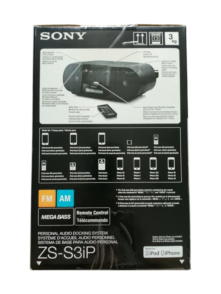 Sony CD Boombox w/ iPhone iPod dock Radio image indicator(3)