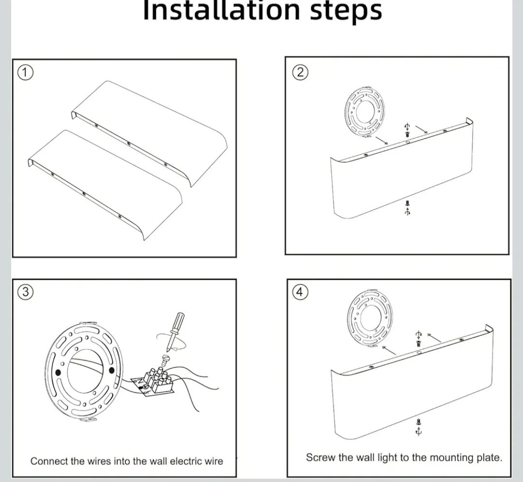 2Pack 15.7" Modern Wall Sconces, LED (White 5000K) image indicator(9)
