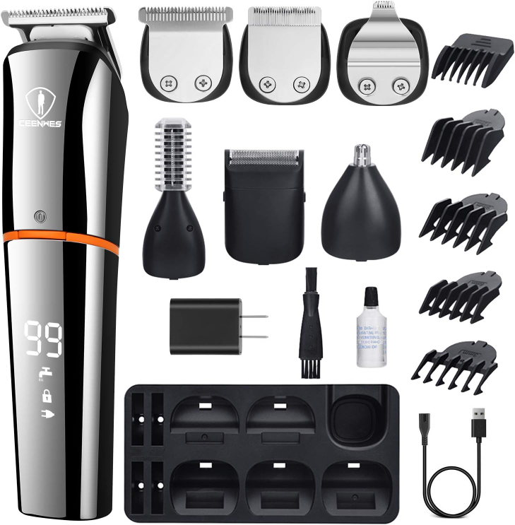 Ceenwes Beard Trimmer for Men 6 In 1 Hair Clippers Cordless