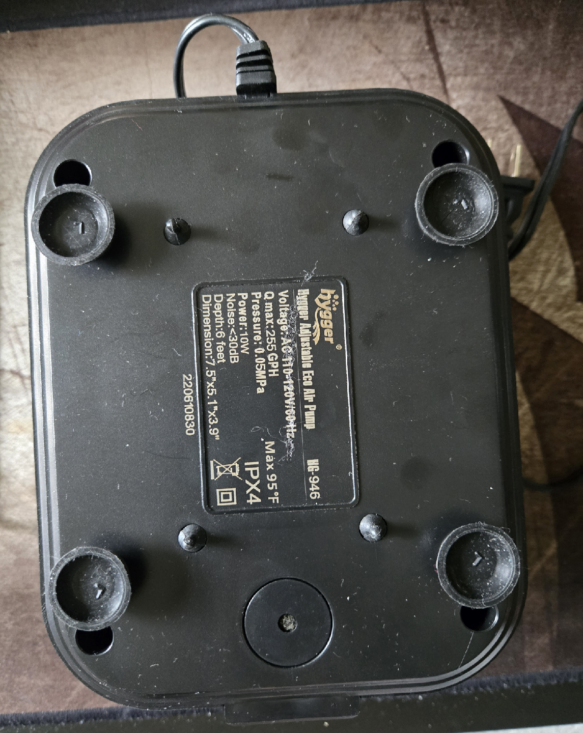 Hygger Adjustable Aquarium Air Pump HG-946 - photo 2