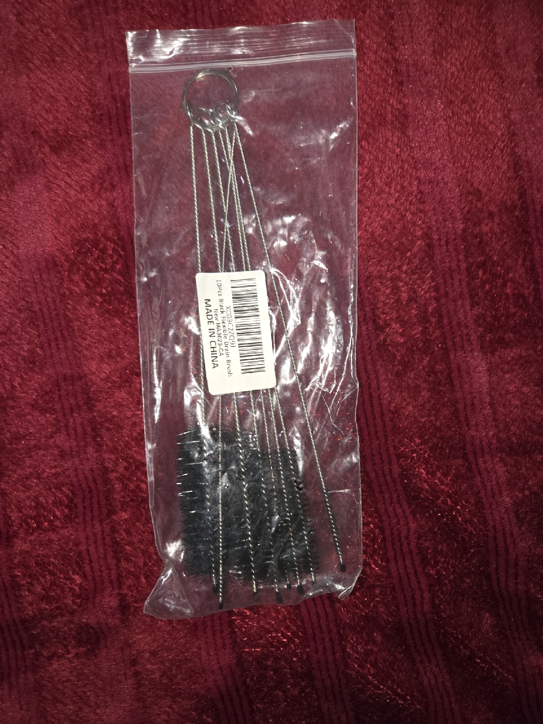 New 10 Pcs Black Straw Brush Set