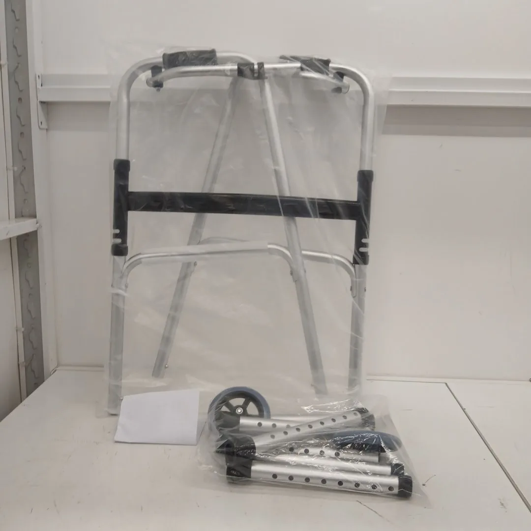 ADJUSTABLE ALUMINUM FOLDING WALKER - 300lbs capacity image indicator(2)