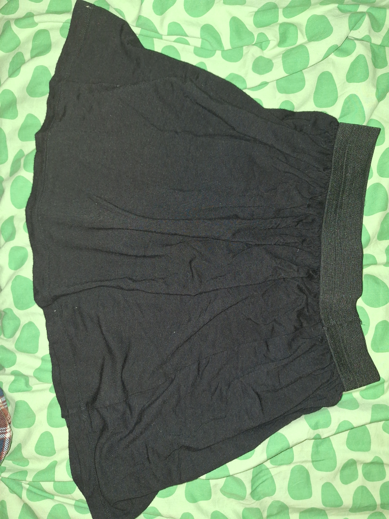 Black active wear skirt