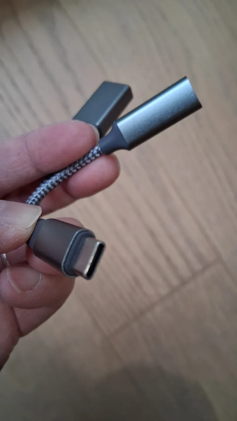 USB C male Y splitter with  USB A felmale and USB C Female image indicator(2)