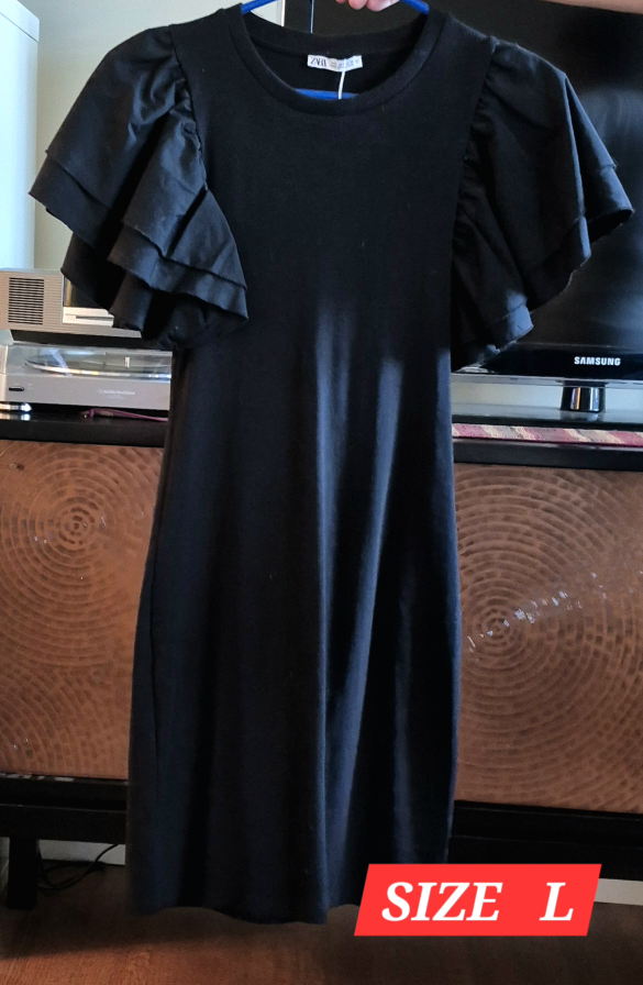 Zara Black Dress - Size L - New with Tags