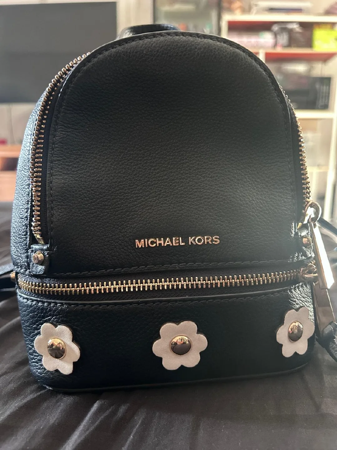 Michael Kors Navy Blue Leather Mini Backpack image indicator(2)